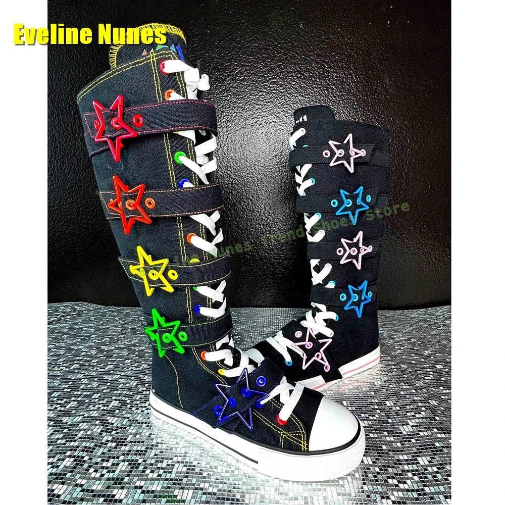 Women'S Shoes Y2K - Heart Shaped Buckle Platform Boots Round