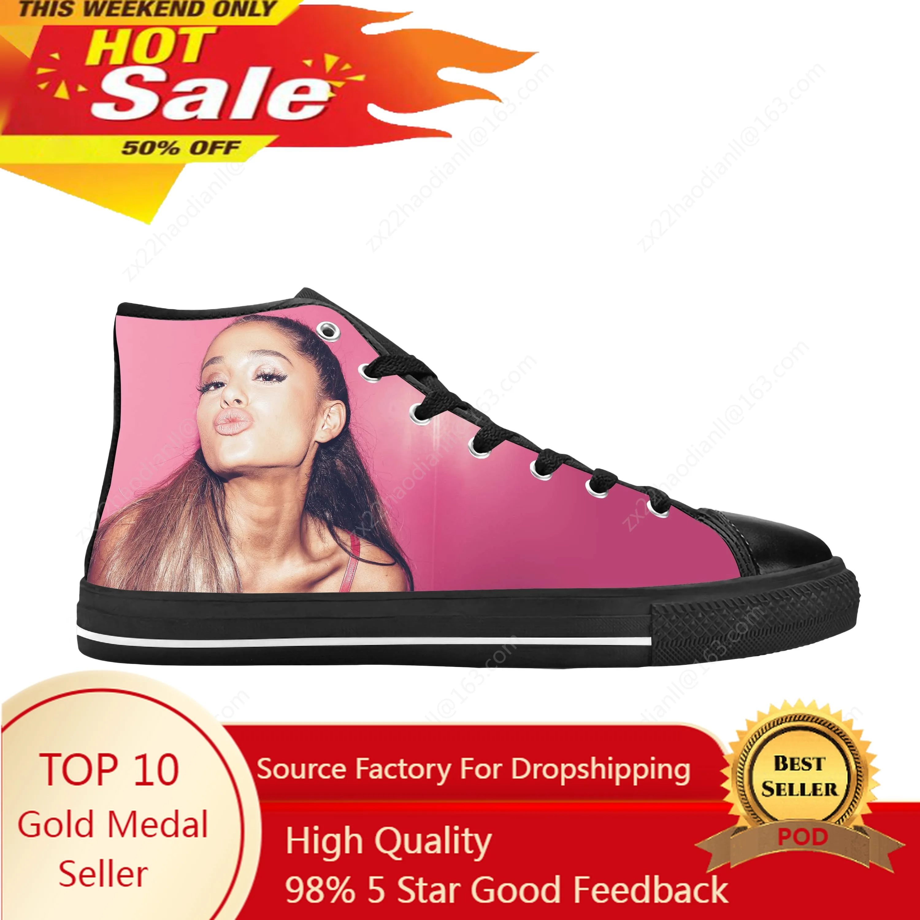 Women'S Shoes Popular - Pop Singer Music Ariana Cute Fashion