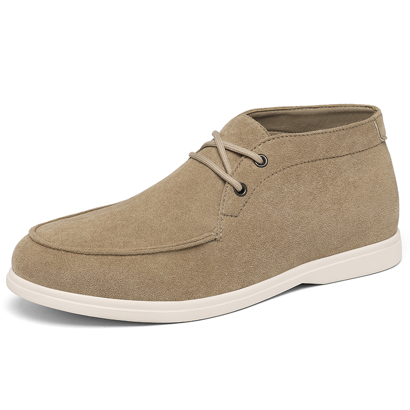Pointed Toe Flat - Classic British Style Suede Leather Chukka