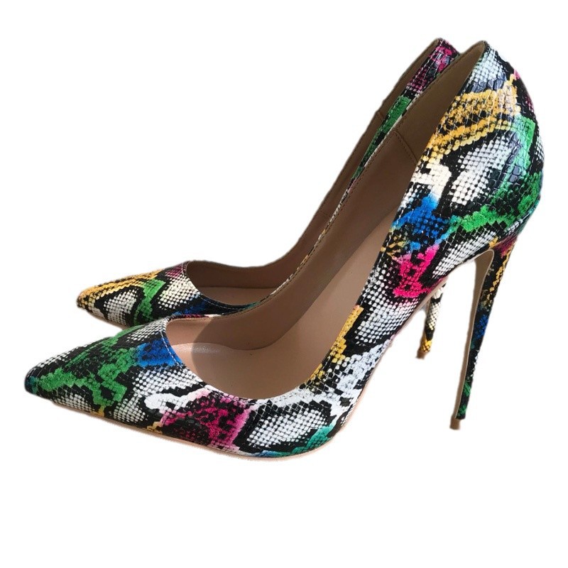 Colorful Python Leather High H - Women'S Shoes In Size 12 ulasan dan harga