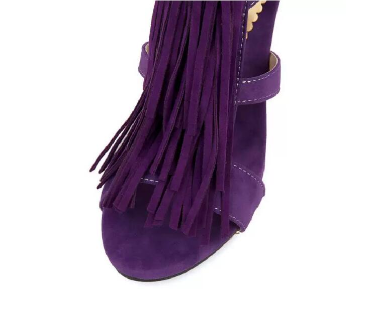 Sexy Purple Black Faux Suede T - Women'S Shoes In Size 12 ulasan dan harga