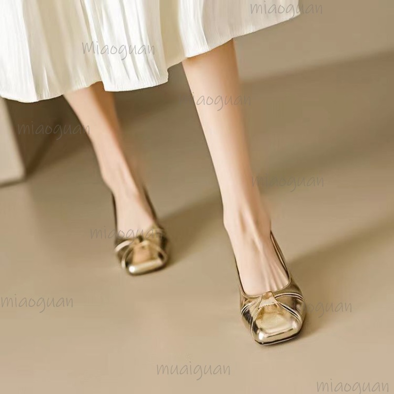 Cover Toe Low Heel Pumps Women - Mule Slip On ulasan dan harga