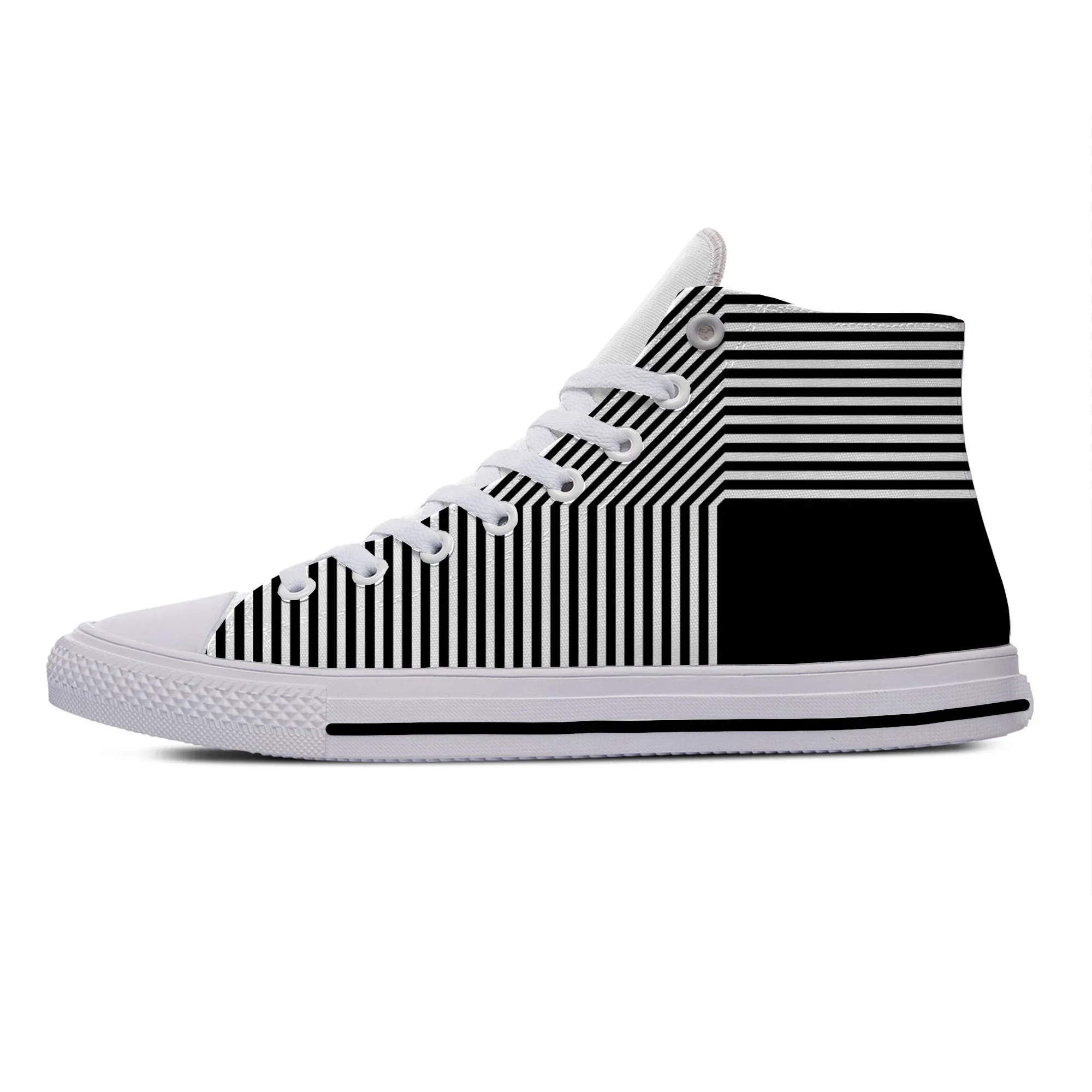 Hot Black and White Stripes Fa - Women'S Shoes Popular ulasan dan harga