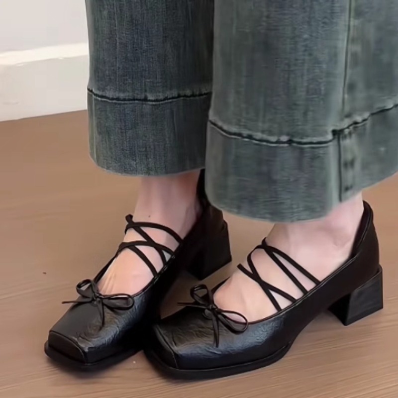 Single Shoes Fashion New Squar - Women'S Shoes In Size 12 ulasan dan harga