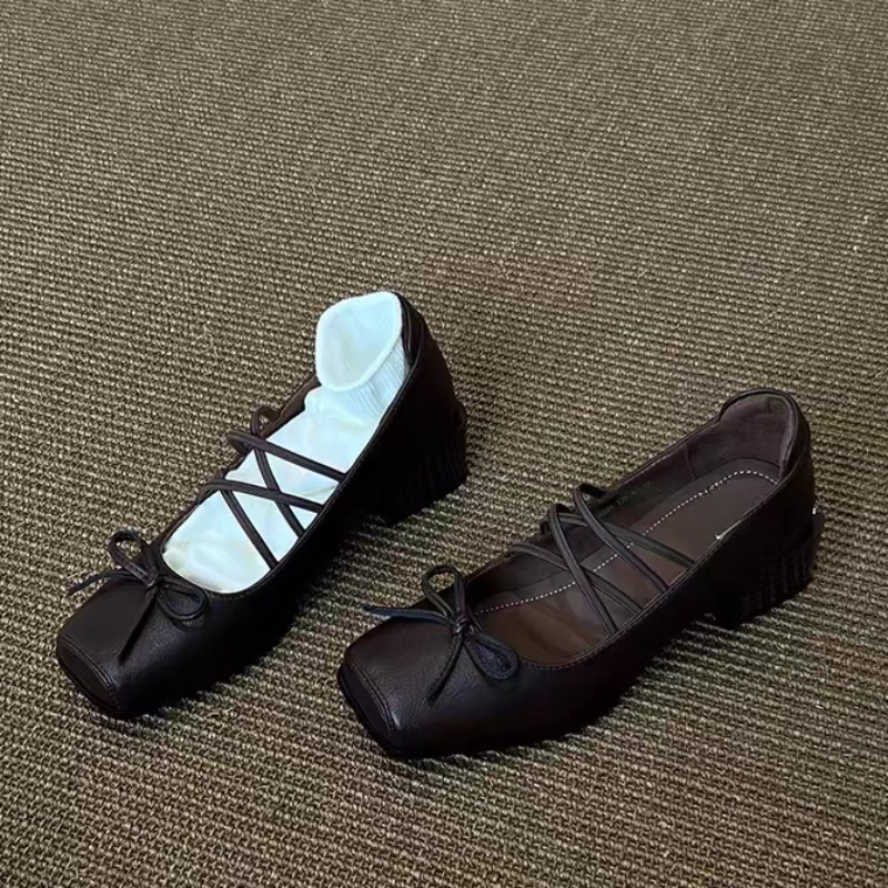 Single Shoes Fashion New Squar - Women'S Shoes In Size 12 ulasan dan harga