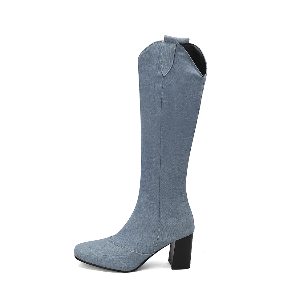 New Winter Black Blue Women Kn - Women'S Shoes In Size 12 ulasan dan harga