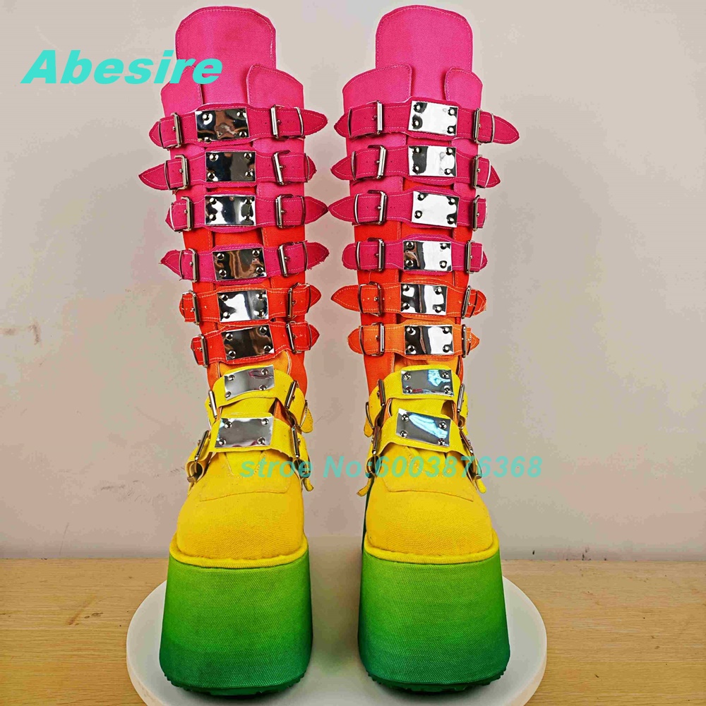Mixed-Color Patchwork Multi-Bu - Women'S Shoes Y2K ulasan dan harga