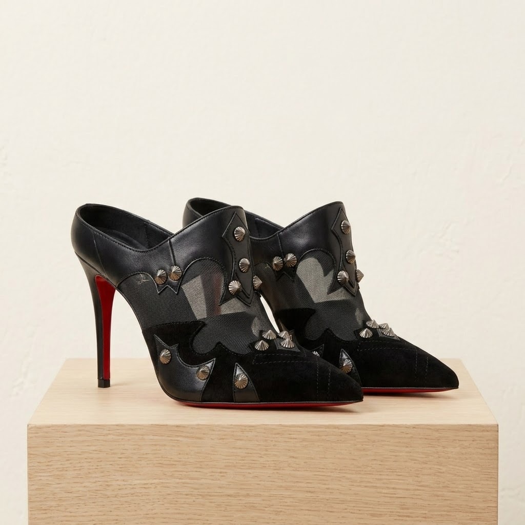 Women Black Mesh Patchwork Mul - Pointed Toe Flat ulasan dan harga
