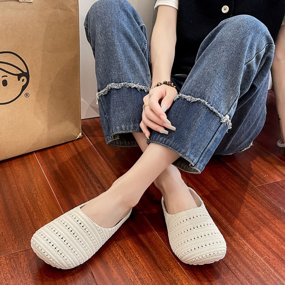Breathable Baotou Half Slipper - Women'S Shoes Hands Free ulasan dan harga