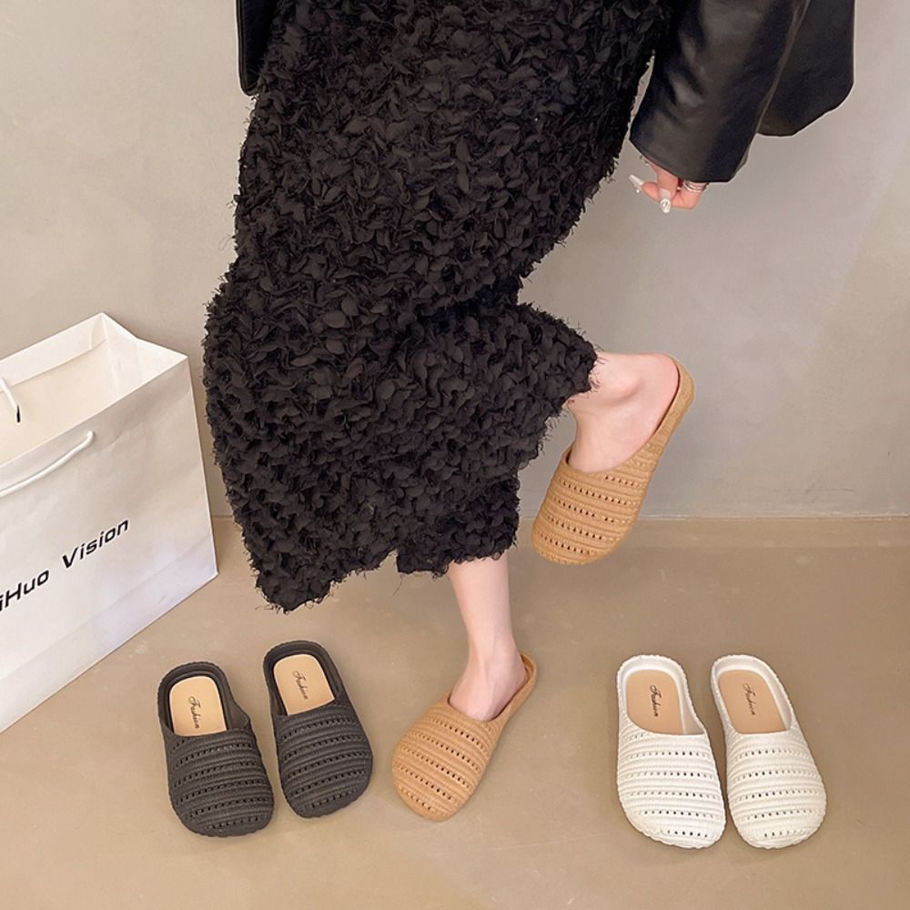 Breathable Baotou Half Slipper - Women'S Shoes Hands Free ulasan dan harga