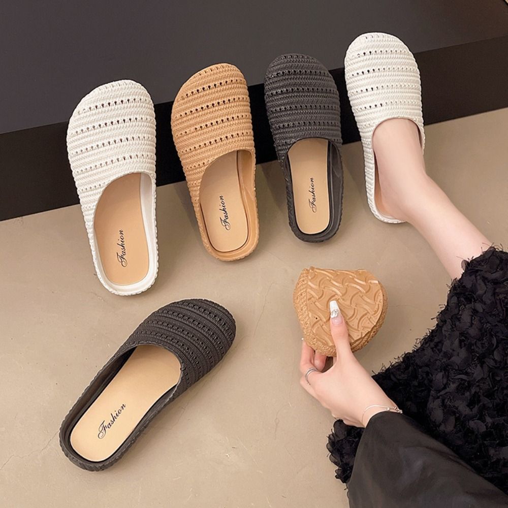 Breathable Baotou Half Slipper - Women'S Shoes Hands Free ulasan dan harga