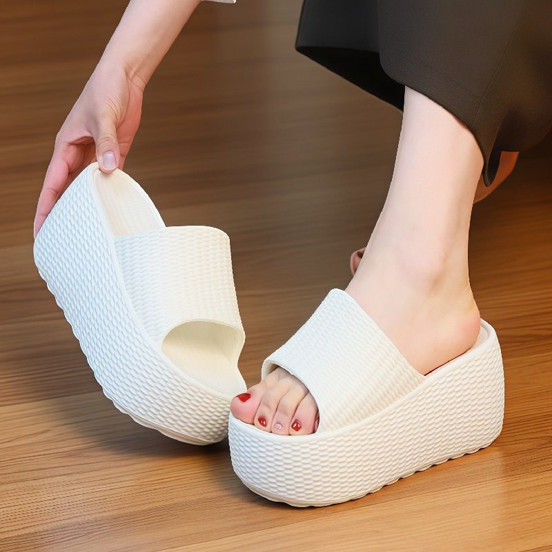 New Textured Weave Platform Sl - Mule Slip On ulasan dan harga