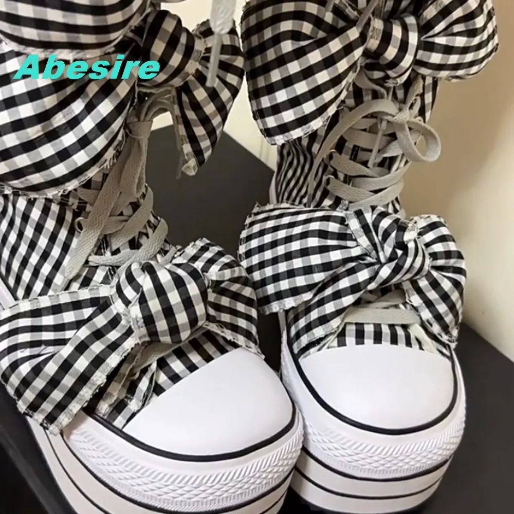 Black and White Checkered Plat - Women'S Shoes Y2K ulasan dan harga