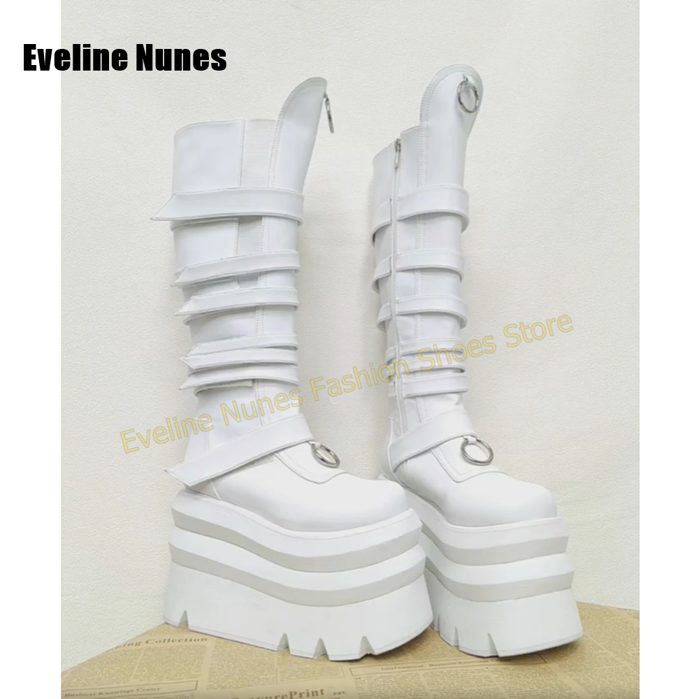 Bright Yellow Platform Knee Hi - Women'S Shoes Y2K ulasan dan harga