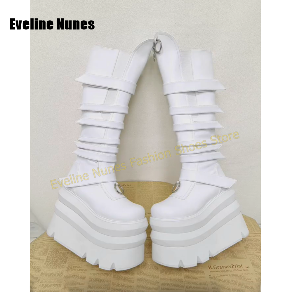 Bright Yellow Platform Knee Hi - Women'S Shoes Y2K ulasan dan harga