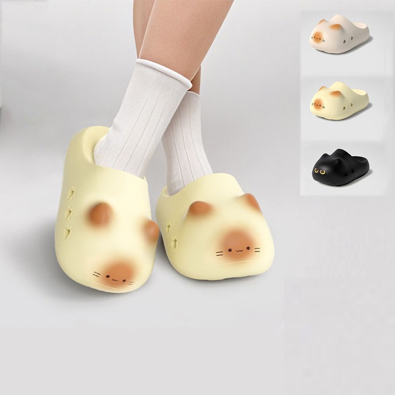 New creative black cat slipper - Women'S Shoes Clogs ulasan dan harga