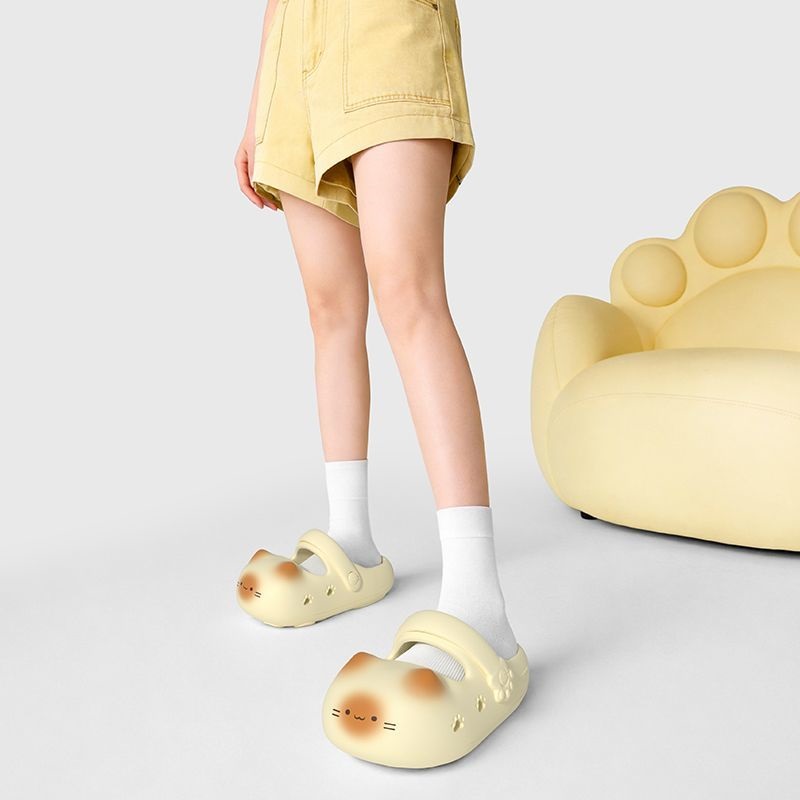 New creative black cat slipper - Women'S Shoes Clogs ulasan dan harga