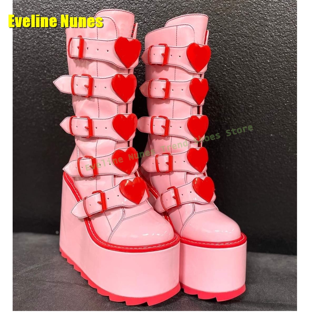 Pink Strawberry Button Platfor - Women'S Shoes Y2K ulasan dan harga