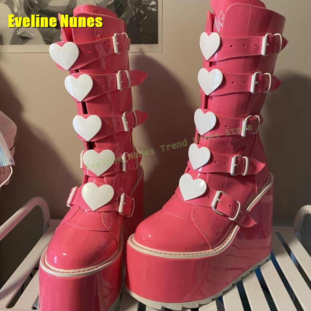Pink Strawberry Button Platfor - Women'S Shoes Y2K ulasan dan harga
